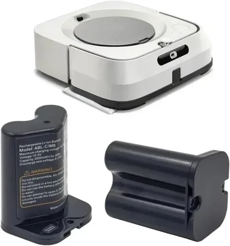 Vista 5 de Batería recargable de iones de litio de 10.8 V 3000 mAh compatible con iRobot Braava Jet M6 Pack Ultimate Robot Mop modelo ABL-C/M6 (3200 mAh)