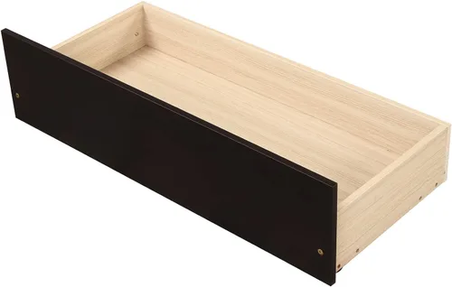Vista 7 de Harper & Bright Designs Base de cama individual, plataforma de madera con dos cajones, cabecero, estribo y soporte de listones de madera (expreso)