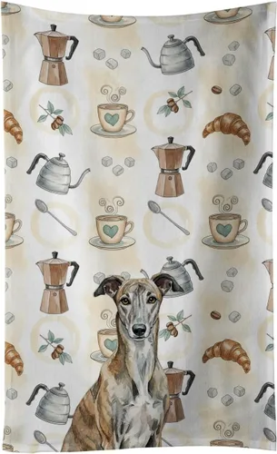 Vista 68 de Caroline's Treasures Afghan Hound - Toalla de cocina para barra de café, terciopelo frontal y lazo de algodón, lavable a máquina Sabueso afgano