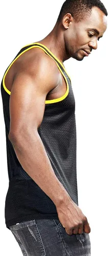 Vista 4 de AIMPACT Camiseta sin mangas de malla casual para hombre