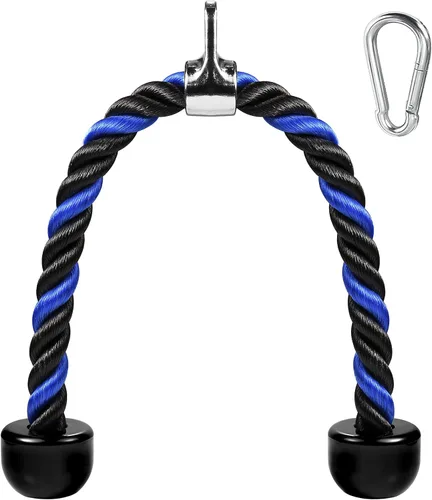 Vista 11 de Cable de tracción de cuerda de tríceps de lujo, 27 y 36 pulgadas de longitud, fácil de agarrar y antideslizante, accesorio de cable para ejercicio