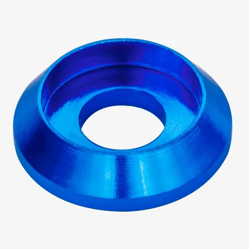 Vista 26 de [60PCS] Arandelas de avellanado M3 Color Negro, Aleación de aluminio anodizado, Juntas de arandelas de cabeza Cuña de Copa para Tornillo