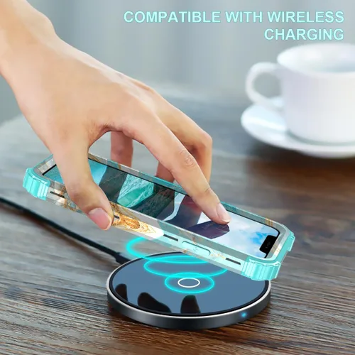 Vista 8 de Hocase para iPhone 11 Pro Max, Funda Protectora Resistente a Prueba de Golpes de Silicona Suave y Goma Amortiguadora + Funda Protectora Híbrida