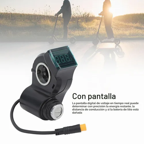 Vista 3 de Ejoyous Cerradura de interruptor de manillar de scooter eléctrico, 10 pulgadas, ABS, 3 pines, pantalla digital, interruptor de bloqueo con llaves
