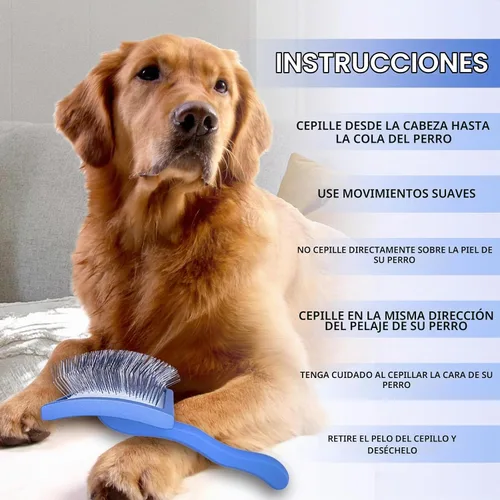 Vista 5 de 2 cepillos deslizantes para perros y mascotas, cepillo de aseo