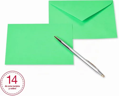 Vista 9 de American Greetings tarjetas en blanco de un solo panel con sobres, color arcoíris neón (100 unidades)