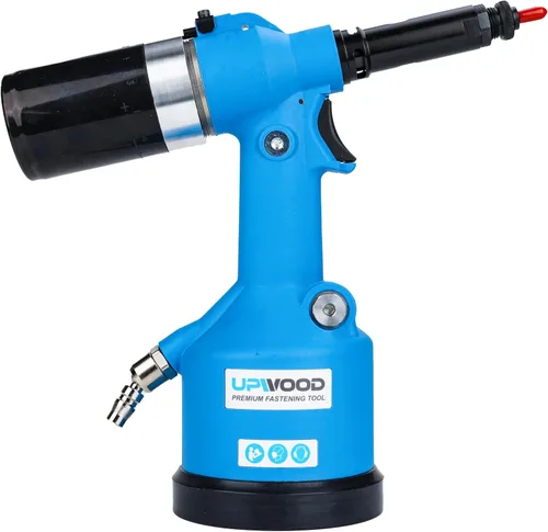 Vista 4 de Herramienta de tuerca remachadora hidráulica de aire resistente, remachadora neumática, kit de ajuste automático de tuercas de remache viene