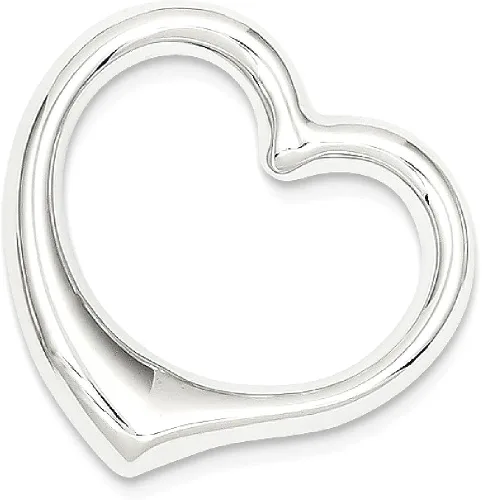 Vista 8 de Collar con dije de corazón de oro blanco de 14 quilates, joyería fina para mujer, regalos para ella, Oro blanco Piedra