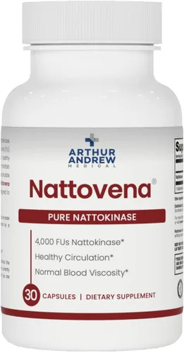 Vista 11 de Arthur Andrew Medical, Nattovena, suplemento de nattokinase pura, doble fuerza 4,000 FU por cápsula, 90