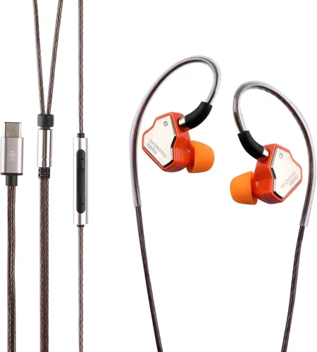 Vista 10 de Linsoul 7Hz Salnotes Zero HiFi 10mm controlador dinámico auricular que se ajusta al oído IEM con diafragma compuesto de metal, placa frontal