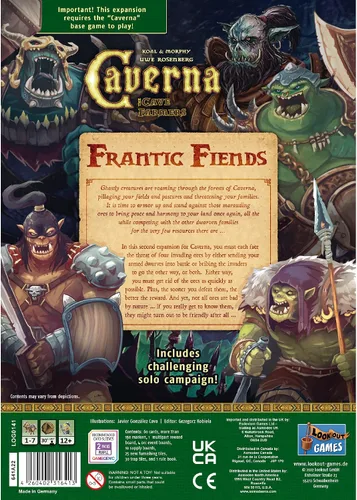 Vista 3 de Lookout Caverna The Cave Farmers Frantic Fiends - Expansión del juego de mesa Juego de estrategia de agricultura cooperativa para adultos y niños