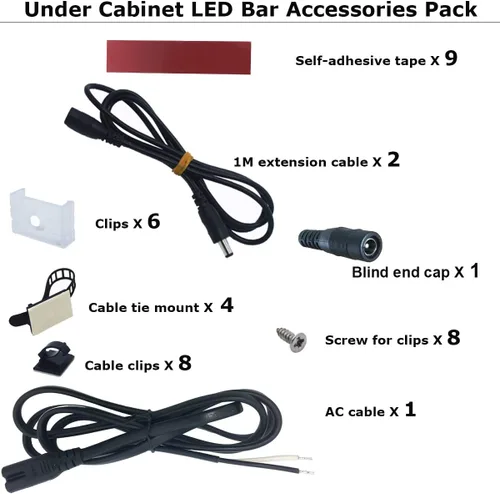 Vista 2 de Litever Kit de accesorios Bolsa LL-008 Kit de iluminación LED para debajo