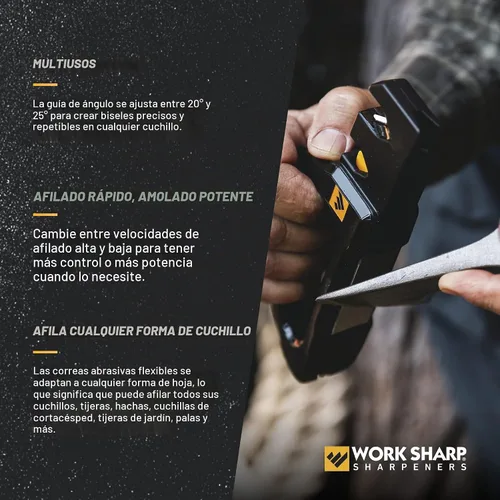 Vista 4 de Work Sharp Afilador de cuchillos y herramientas de pivote manual Pro, WSHHDPVT, Negro