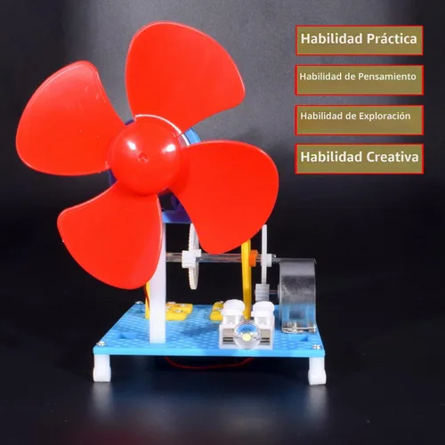 Vista 6 de EUDAX DIY Dynamo Lantern Juguete educativo STEM de construcción, generador de energía de manivela, kit de ciencia de generadores, kits