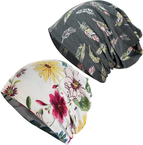 Vista 52 de JarseHera Gorro holgado de mujer con encaje de algodón, gorros para quimioterapia, gorros para el cáncer, turbante