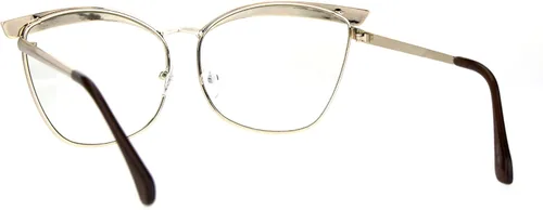 Vista 3 de PASTL Lentes transparentes de moda para mujer, lentes cuadrados con marco de metal ojo de gato