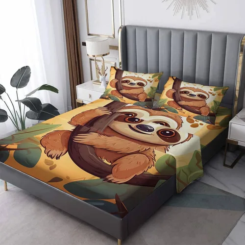 Vista 18 de Juego de sábanas tamaño individual: sábanas y fundas de almohada, sábanas y fundas de almohada, microfibra suave y bolsillo profundo y patrón sin