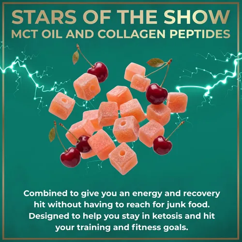 Vista 8 de MCT Oil Keto Gummies - Gomitas de colágeno potenciador del metabolismo – Gomitas de energía masticables de energía para preentrenamiento, energía