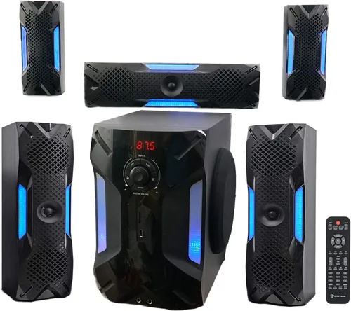 Vista 2 de Rockville Sistema de máquina de karaoke de cine en casa Bluetooth con subwoofer de 8 pulgadas + LED