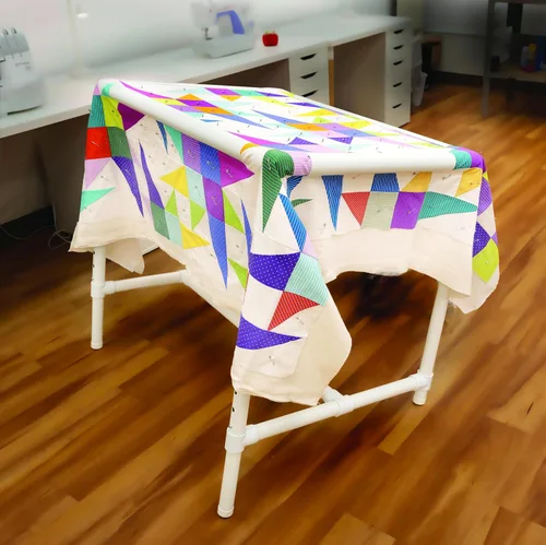 Vista 4 de Dritz Quilter - Marco de suelo, color blanco