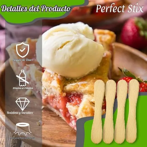 Vista 5 de Perfect Stix. Cucharas catadoras de madera. De 3,5 pulgadas de longitud (Paquete de 1000)