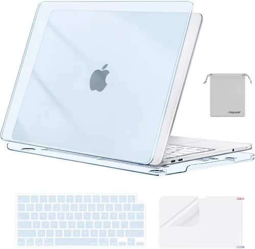 Vista 31 de MOSISO Compatible con MacBook Neo Case 13 pulgadas 2026 A3404 A18 Pro Chip Azul (Air Blue)