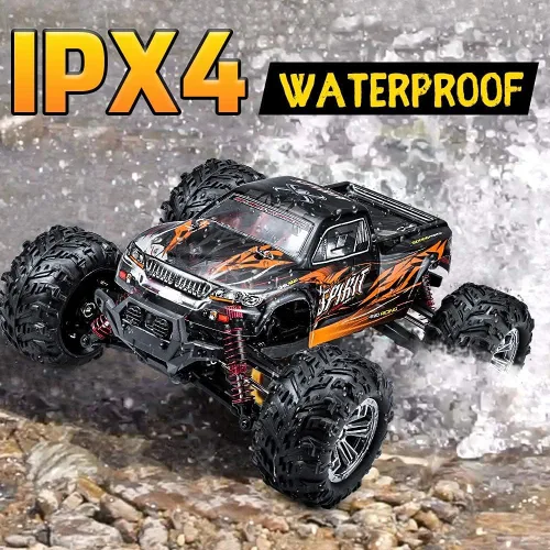Vista 3 de FMT - Autos RC de alta velocidad sin escobillas de 32.3 mi/h 1:16 Control remoto Monster Truck 4WD todo terreno todoterreno 2.4Ghz a prueba