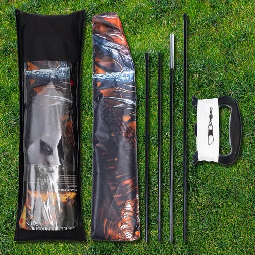 Vista 3 de JEKOSEN Dragon Kite - Cometas Delta grandes para niños y adultos Principiantes, cuerda de una sola línea fácil de volar para viajes a la playa