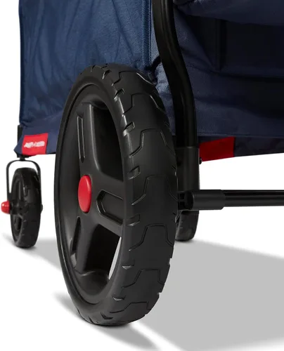 Vista 23 de Radio Flyer Atlas Stroll 'N Wagon, azul marino, para mayores de 1 año, versatilidad de empuje o tracción 3 en 1, plegable con una sola mano, toldo