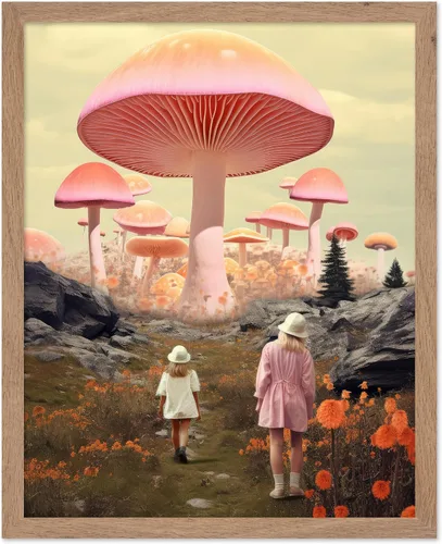Vista 21 de Poster Master Póster de retrato de mujer, estampado de mariposa retro, arte de collage, arte femenino, arte femenino, arte moderno, arte floral