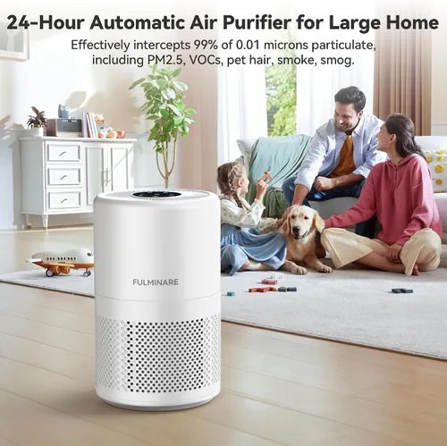 Vista 6 de FULMINARE Purificadores de aire para dormitorio del hogar, 1095 pies cuadrados, cobertura HEPA purificador de aire para habitaciones grandes