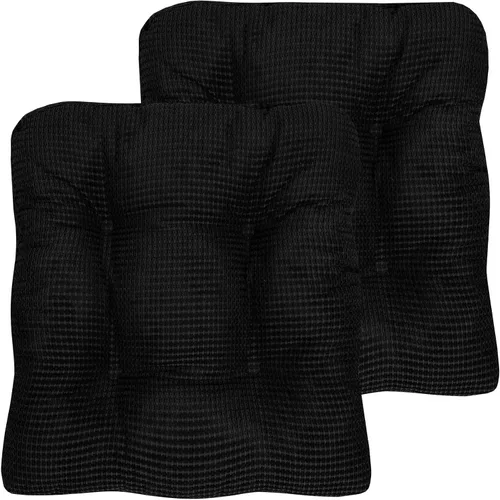 Vista 26 de Sweet Home Collection - Cojín de espuma de memoria triturada para silla premium, con capitoné, parte trasera de goma antideslizante con micropuntos