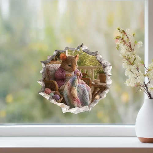 Vista 8 de Wallington Mice - Calcomanía de pared con efecto 3D