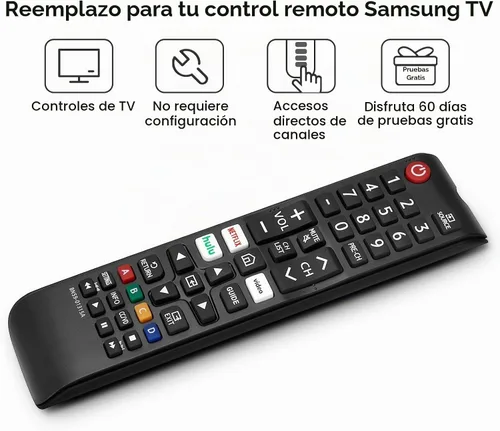 Vista 6 de Universal para Samsung-Smart-TV-Control Remoto Reemplazo 1 Año de Garantía