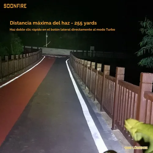 Vista 8 de Linterna LED blanca de 1000 lúmenes, E USB recargable impermeable compacta EDC Linternas de aplicación de la ley