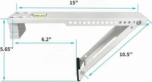 Vista 2 de Soporte de CA para ventana, soportes de aire acondicionado para ventanas, soporte universal de CA de hasta 85 libras