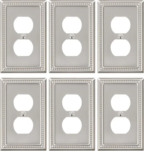 Vista 33 de Paquete de 2 cubiertas de placa de interruptor de luz de doble palanca, cubiertas decorativas de placa de doble interruptor Pearls, placa de pared