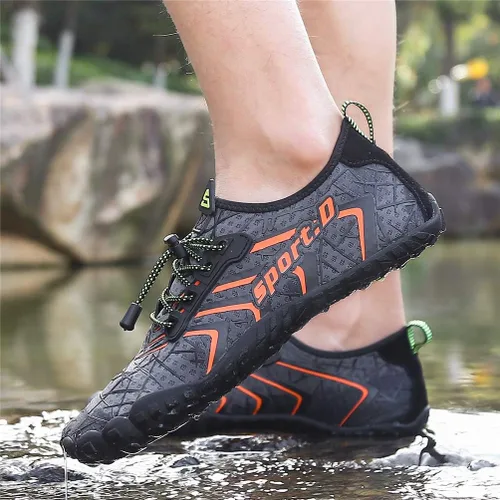 Vista 4 de UBFEN Zapatos acuáticos para natación, para hombre y mujer, para deportes de playa, secado rápido, descalzos para navegación, pesca, buceo, surf