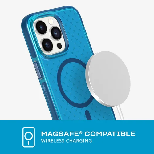 Vista 3 de tech21 iPhone 14 Pro Max Evo Check compatible con MagSafe® – Funda protectora delgada y absorbente de golpes con protección FlexShock Multi-Drop