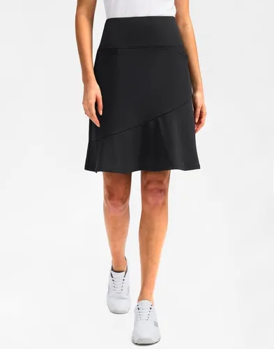 Vista 3 de G Gradual Faldas pantalón para mujer con 5 bolsillos de 20 pulgadas de longitud a la rodilla, falda de golf modesta larga, faldas atléticas de tenis