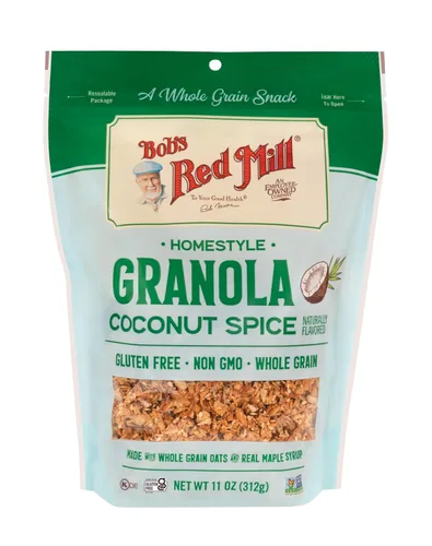 Vista 4 de Bob's Red Mill Granola de especias de coco, 11 onzas (paquete de 6), sin OMG, grano entero, Kosher