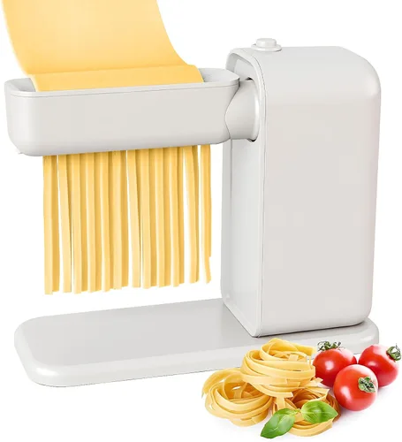 Vista 10 de Máquina eléctrica para hacer pasta, máquina para hacer pasta 3 en 1, incluye rodillo de pasta cortador de espaguetis y cortador de fettuccine