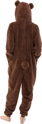 Vista 4 de COSUSKET Snug Fit Unisex Adult Onesie Pajamas, Flannel Cosplay Animal One Piece Halloween Costume Sleepwear Homewear