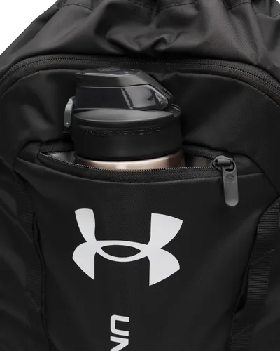 Vista 4 de Under Armour Mochila Hustle unisex, (001) NegroNegroBlanco, Talla única