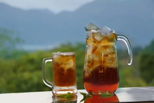 Vista 7 de Walters Bay Té helado de melocotón, 18 unidades, cada bolsa hace 1 galón, tamaño familiar, sabor a melocotón del sur, 100% desplumado a mano, té