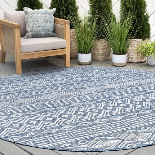 Vista 14 de Alfombra grande para interiores y exteriores, resistente al agua y a la decoloración, de 8 x 10 pies, para patio, terraza, porche, entrada, alfombra