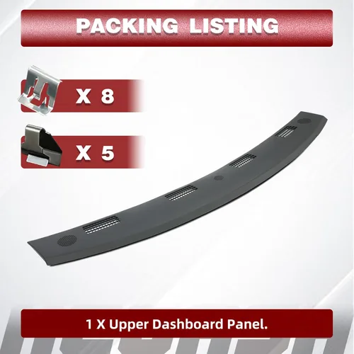 Vista 2 de HECASA Panel superior de tablero compatible con Dodge Ram 1500 2002-2005, Dodge Ram 2500 3500 2003-2005 - Reemplazo de tablero para 5GT31XDVAC