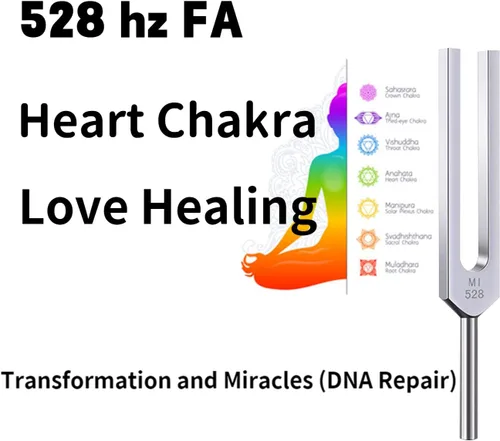 Vista 4 de Tuning Forks 528 Hz Diapason ponderado diapason diapason