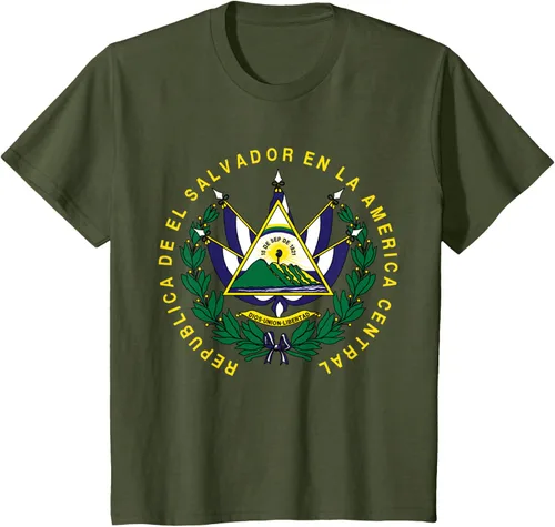 Vista 12 de amdesco Salvador Camisa, salvadoran Escudo de armas playera, mujer L, Blanco