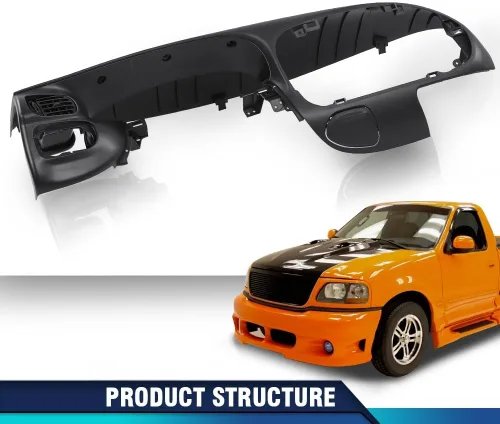 Vista 7 de PIT66 Bisel de Almohadilla de Tablero Negro Compatible con Ford F150 1997-2003/ Compatible con Ford Expedition 1997-2003